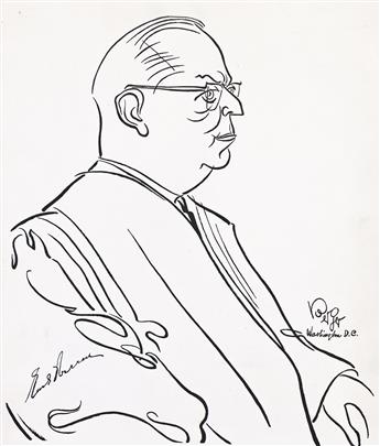 OSCAR BERGER (1901-1997) Chief Justice Earl Warren.